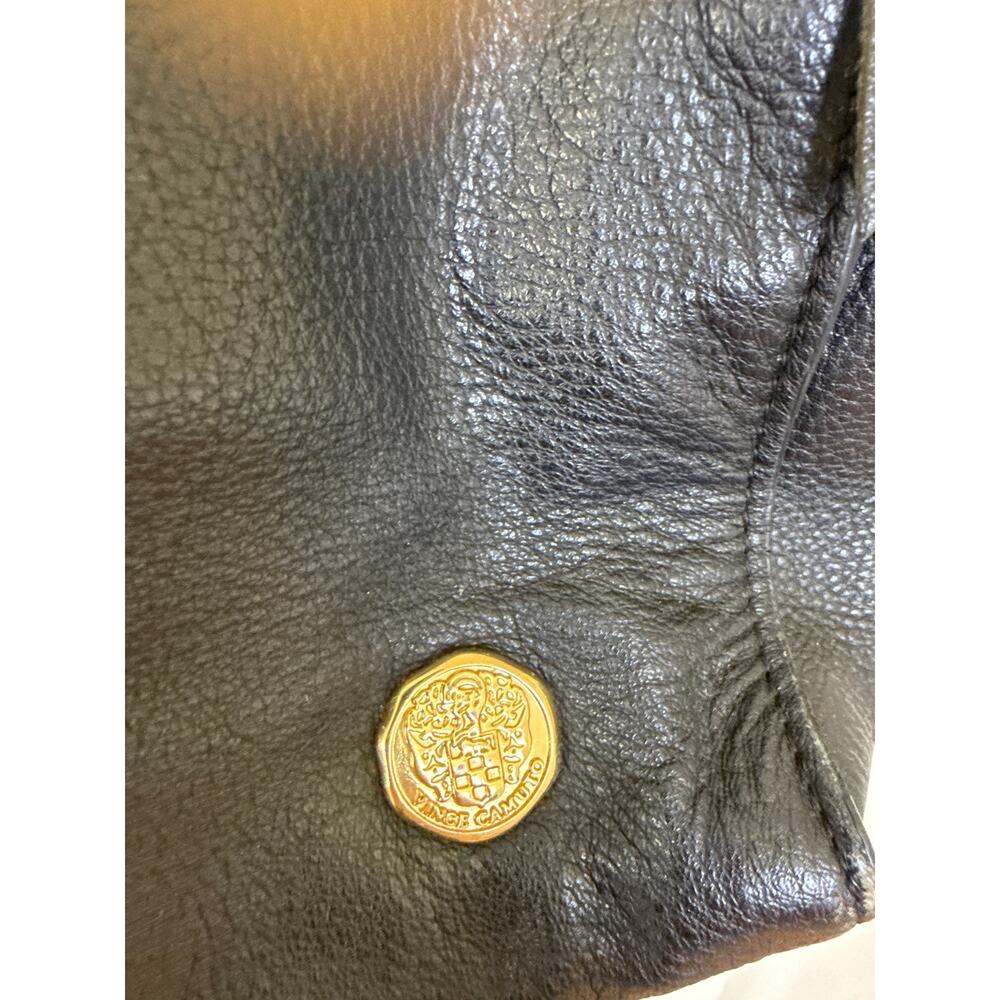 Vince Camuto Leather Tote Bag Purse Large Black Professional Classic - Picture 4 of 9